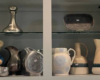 Very Nice Cookie Jars and Pictures and Flask
