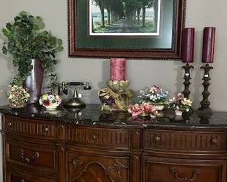Beautiful Drexel Heritage Buffet & Elegant Candles (all sold seperately)