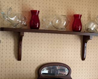 Blown glass fish x 3 blinko
