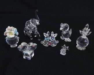 Lot of Misc Crystal etc., Swarovski etc. Figurines
