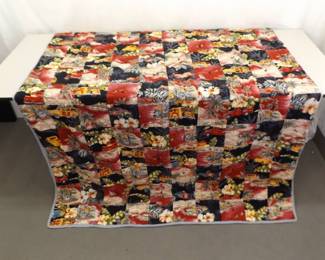 Vintage Handmade Beach Cruiser Themed Patchwork Quilt