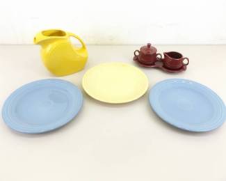 Lot of Vintage Misc Fiesta Ware Dishes, Plates, Pitcher, etc.