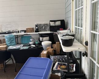 One room full of new pampered chef, most everything is in the original box or wrapping 
Below eBay pricing 