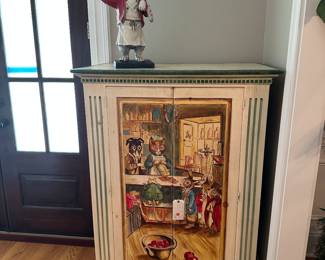 Painted cabinet style of Beatrice Potter