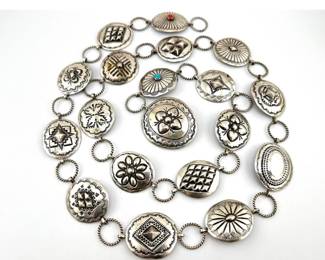 Sterling silver Concho belt