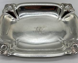 Large Royal Danish sterling platter with monogram