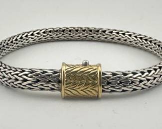 John Hardy 18kt, sterling bracelet