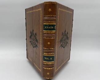 Regal leather lined book waste bin