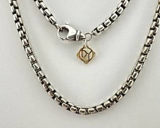David Yurman sterling, 14kt necklace