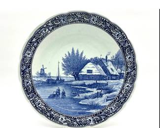 Delftware charger; 15.5”diam.