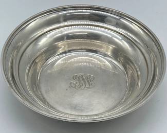 Large Stieff sterling silver engraved bowl