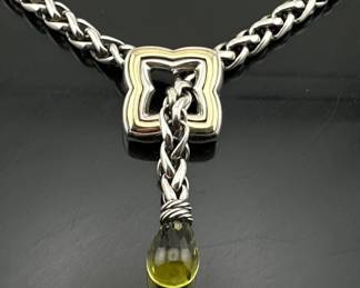 David Yurman 18kt, sterling lariat necklace