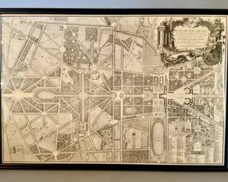 Vintage map of Versailles