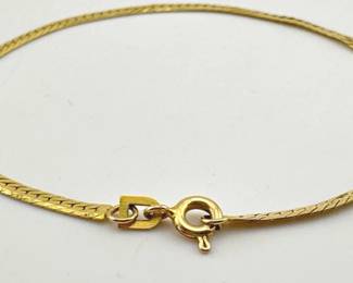 14kt herringbone bracelet