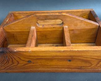 Hardwood utensil divided carrier