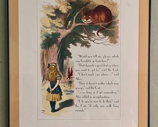 FRAMED ALICE IN WONDERLAND PRINT