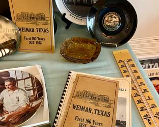 WEIMAR TX FIRST 100 YEARS PAPERBACKS, WEIMAR HIGH SCHOOL 1926-1983 COLLECTOR’S PLATE
