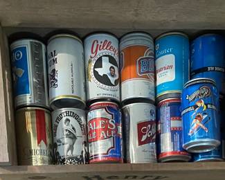 VINTAGE EMPTY BEER CAN COLLECTION