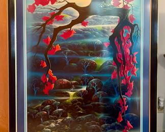 EYVIND EARLE 1992 “VALLEY OF DREAMS” SERIGRAPH SIGNED & NUMBERED 296/397