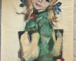 RETRO KOROS PAINTING OF YOUNG GIRL