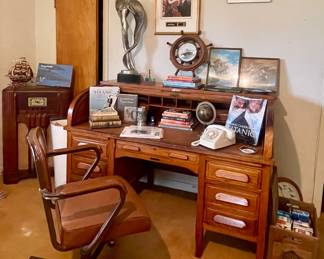 ROLL TOP DESK SOLD BY CLARKE & COURTS GALVESTON, TX