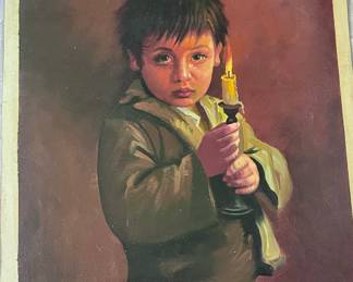 RICHARD MANCINI BOY HOLDING CANDLE