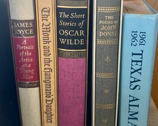BOOKS INCLUDING “THE SHORT STORIES OF OSCAR WILDE” & TEXAS ALMANAC 1961-1962