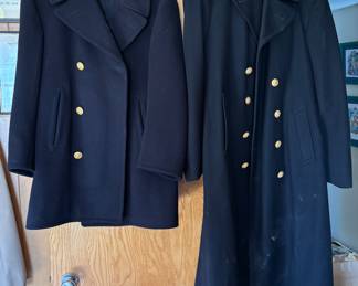 US NAVY PEA COAT & US NAVY COAT