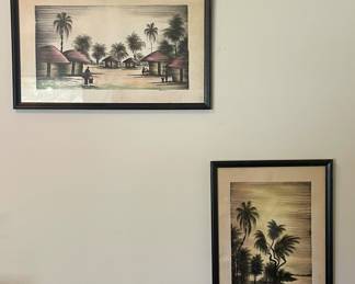 VINTAGE ASIAN FRAMED ART