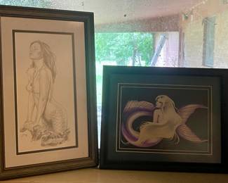 SIGNED MERMAID ART