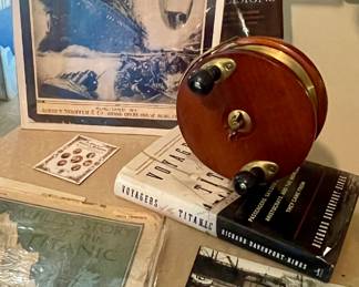 THE WRECK OF THE TITANIC SHEET MUSIC, PEETZ FISHING/TROLLING REEL MAHOGANY & BRASS