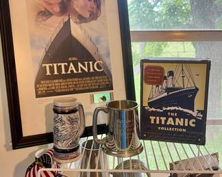 THE TITANIC COLLECTION SEALED NIB, TITANIC DOMESTIC EDITION FRAMED PICTURE, STEINS