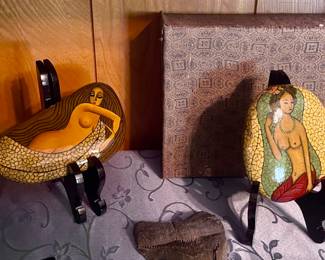 ASIAN PAINTED ROCKS WITH BOXES