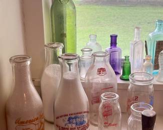 VINTAGE MILK BOTTLE COLLECTION