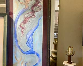 ABSTRACT MERMAID ART, CONCH SEASHELL
