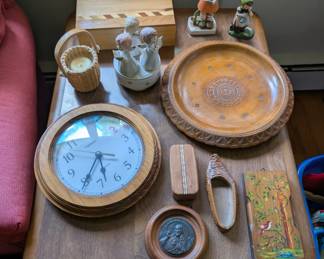 clocks, wood home decor