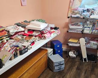 Craft supplies galore, scrapbooking, sewing, felt, tools, jewelry making notions. etc.
