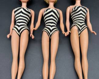 Barbie dolls with a bubble cut hairstyle