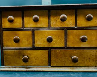 Primitive Handmade 9 Drawer Apothecary Cupboard