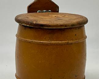 Antique Staved Wood Salt Box circa 1800's