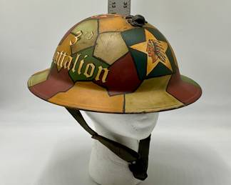 World War I M1917 Helmet, 3rd Battalion Painted