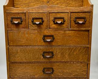 Antique Quarter Sawn Oak Letter Box