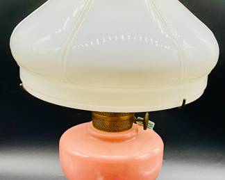 ALADDIN MODEL B-28 / SIMPLICITY KEROSENE STAND LAMP, Rose