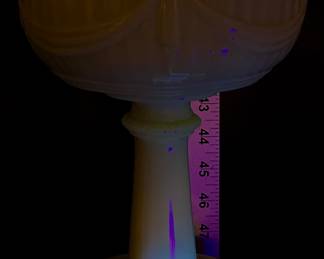 Aladdin Lincoln Drape Oil Lamp, specifically the Model B-75, made from ivory Alacite glass