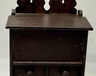 Ornate 4 drawer spice cabinet w/ flip top
