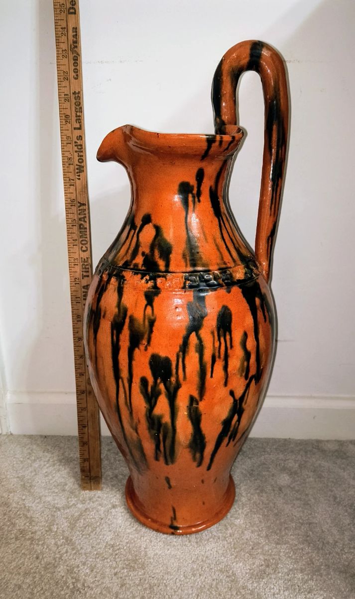 Signed Joe Owen Rebecca pitcher - 22 1/2"