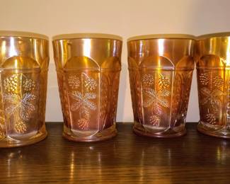 Carnival glass set
