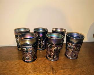 Carnival glass set