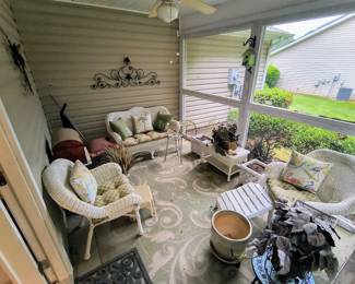 Wicker patio set