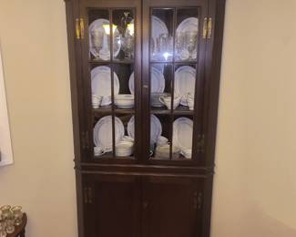 Corner china cabinet